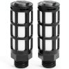 Plastic Pneumatic Muffler 1/2 PT Black by uxcell - 4 Pack-0