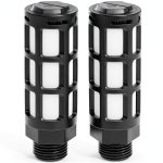 Plastic Pneumatic Muffler 1/2 PT Black by uxcell - 4 Pack-0