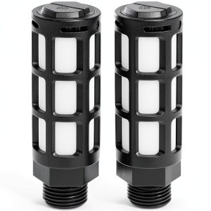 Plastic Pneumatic Muffler 1/2 PT Black by uxcell - 4 Pack-0
