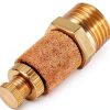 Sintered Bronze Exhaust Muffler uxcell 1/4 NPT Brass Flow Controller-2