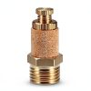 Sintered Bronze Exhaust Muffler uxcell 1/4 NPT Brass Flow Controller-0