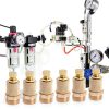 Pneumatic Muffler 5PCS 1/2 inch Brass Flow Silencer by Mtsooning-3