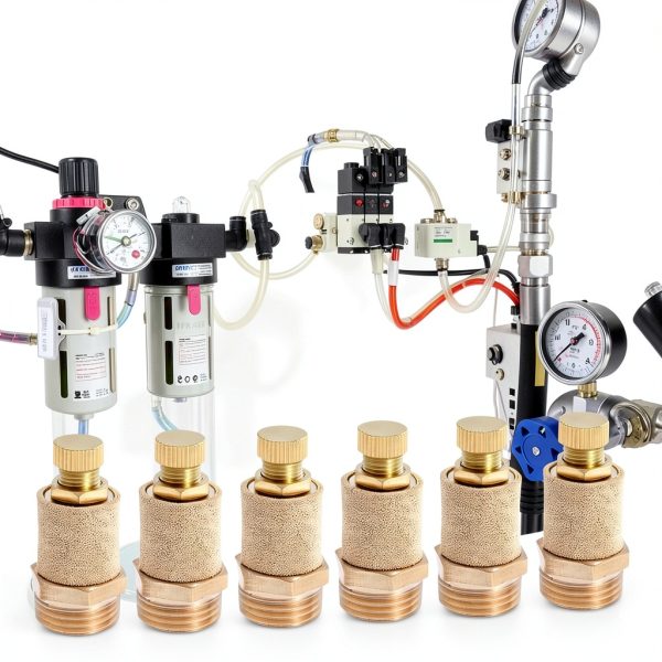 Pneumatic Muffler 5PCS 1/2 inch Brass Flow Silencer by Mtsooning-3