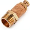 Sintered Bronze Exhaust Muffler uxcell 1/4 NPT Brass Flow Controller-1