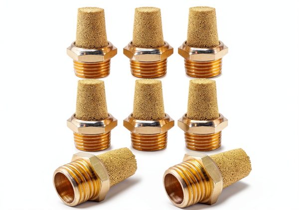 Air Pneumatic Mufflers Brass Silencer Jiozermi 1/4 & 1/8 NPT Male-0