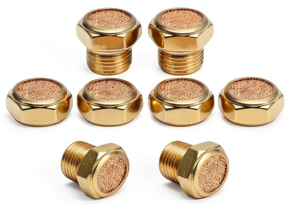 Air Pneumatic Muffler 10-piece PHITUODA Brass Silencer 1-8 NPT Flat-1