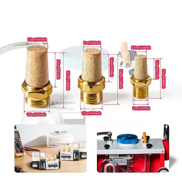 Pneumatic Brass Exhaust Muffler QDAOYU Aluminum Bronze Core NPT-1