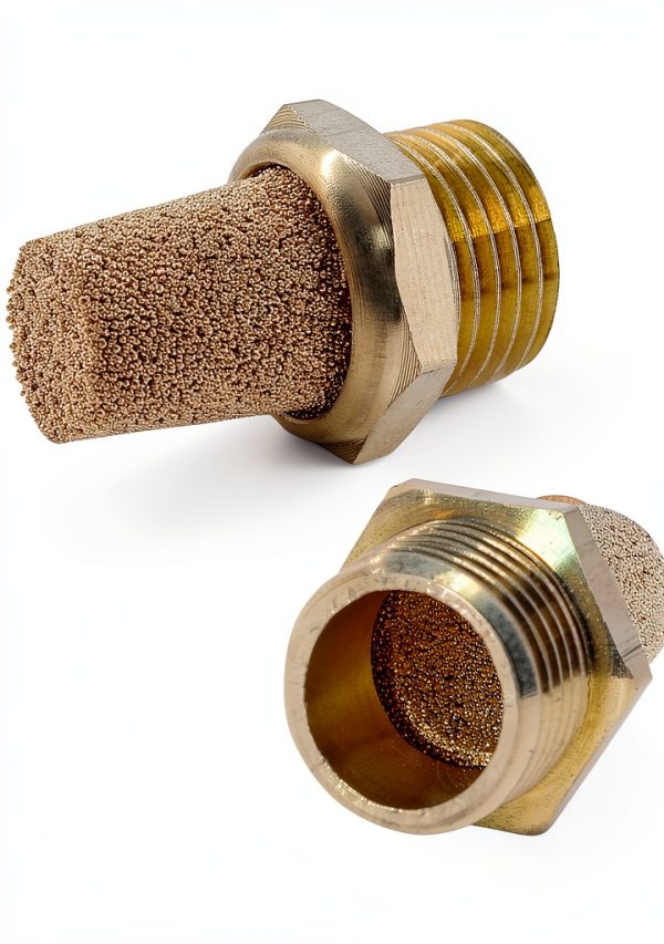 Air Pneumatic Mufflers Brass Silencer Jiozermi 1/4 & 1/8 NPT Male-4