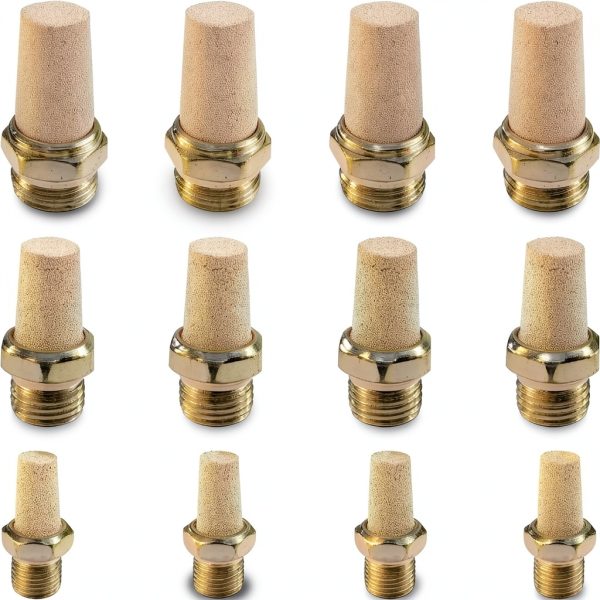 Pneumatic Brass Exhaust Muffler QDAOYU Aluminum Bronze Core NPT-0