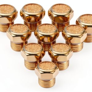 Air Pneumatic Muffler 10-piece PHITUODA Brass Silencer 1-8 NPT Flat-0
