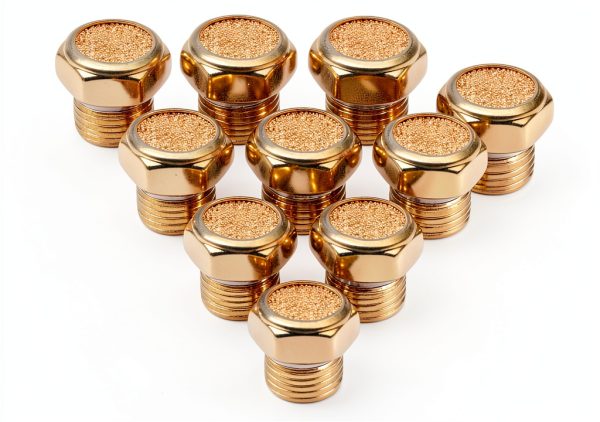 Air Pneumatic Muffler 10-piece PHITUODA Brass Silencer 1-8 NPT Flat-0