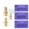 Pneumatic Brass Exhaust Muffler QDAOYU Aluminum Bronze Core NPT-4